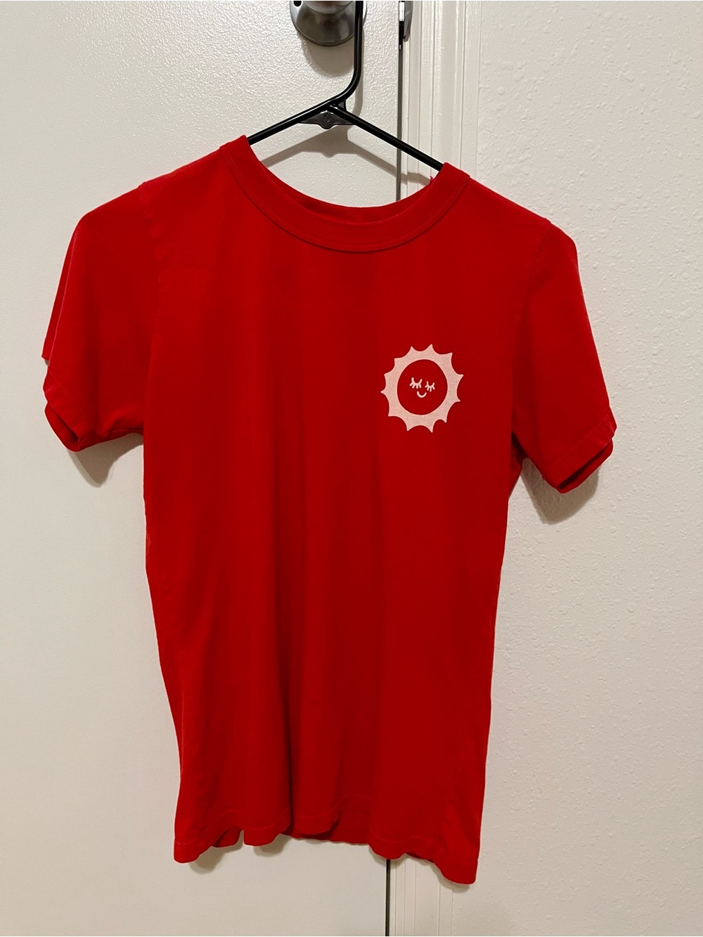 Big Bud Press Red Graphic Tee with White Sun Icon